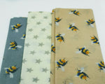 [Beeswax Wraps Set Of 3] - Botanical Bee & Co