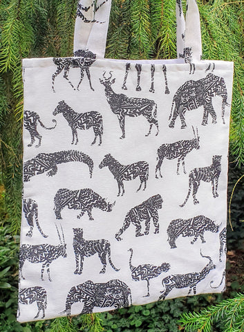 Black and White Safari Tote Bag