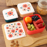 [Poppy Fields Set of 3 Lunch Box Snack Pots] - Botanical Bee & Co