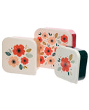 [Poppy Fields Set of 3 Lunch Box Snack Pots] - Botanical Bee & Co