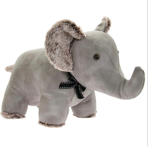 [Faux Fur Elephant Doorstop] - Botanical Bee & Co