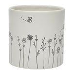 [Medium Bee And Floral Ceramic Planter] - Botanical Bee & Co