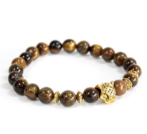 [Gold Tiger, Tigers Eye Gemstone Bracelet] - Botanical Bee & Co