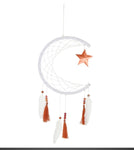 [White Crescent Moon Dreamcatcher] - Botanical Bee & Co